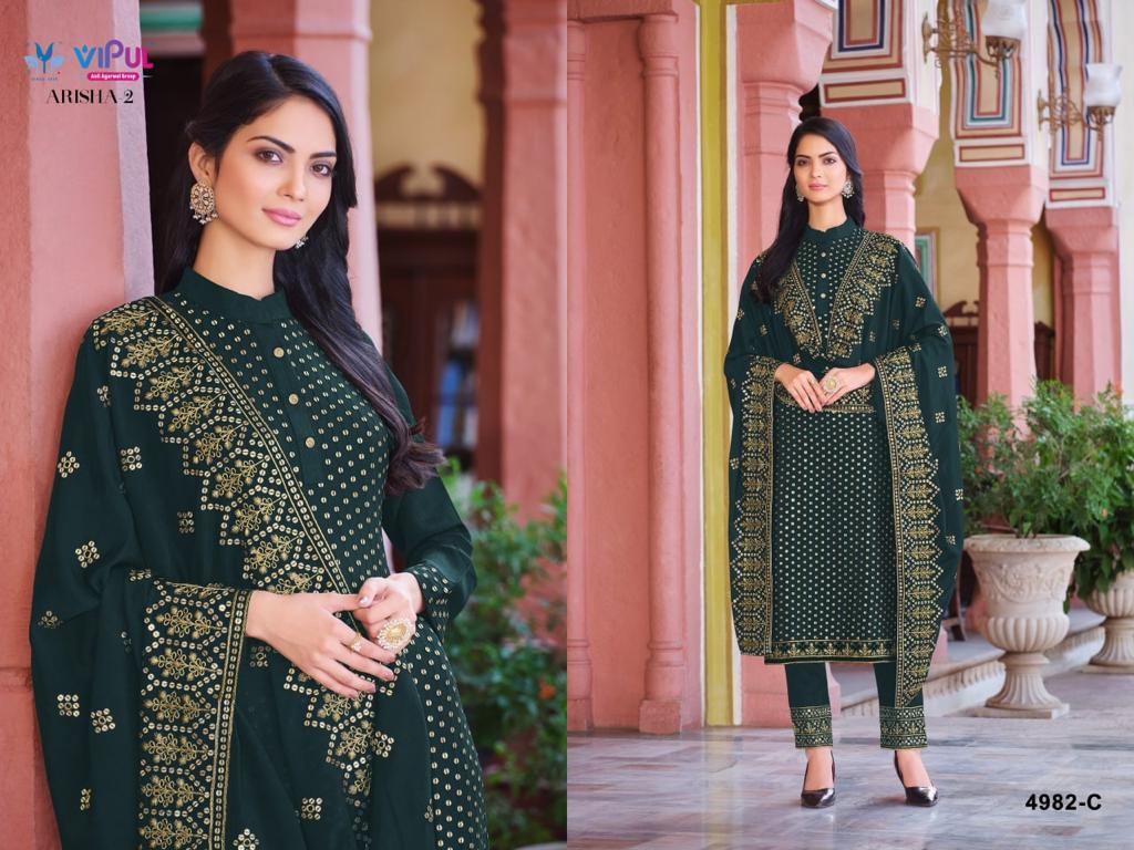 Arisha 2 By Vipul Designer Georgette Suits Catalog
